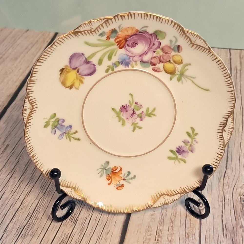 Super Rare Hirsh Dresden Tea Cup Saucer